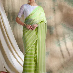 Sangria Striped Printed Saree-image-54