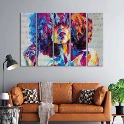 999Store Printed Multicolor MDF 5 Panels Wall Art-89