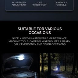 GRACIOUS MART Super Bright LED Torchlight High Lumens with USB Cable, Waterproof Flashlight Powerful Flash Light for Home, Camping, Hiking (Orange) image 4