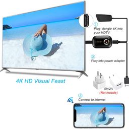 Tobo HDMI Wireless Display Receiver WiFi 4K 1080P Mobile Screen Cast Mirroring Adapter Dongle for i-Phone Mac iOS Android to TV Projector Support Miracost Airplay DLNA-TD-853WA. image 3