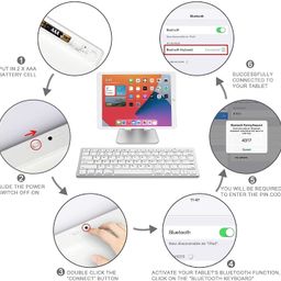 mak world MaK WOrLD® Ultrathin Wireless Bluetooth Keyboard for iPad/iMac/iPhone/Android Phones/Samsung Galaxy Tab and Other Tablets & Bluetooth Enable Devices image 2