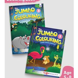 Jumbo Colouring Books Level 2 and 3 Set of 2 - English-65