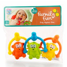Sunny  Family Fun Animal Shaped Rattle Set of 3 (Color & Design May Vary)-3