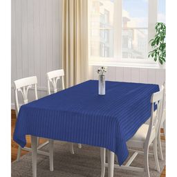 Arrabi Blue Stripes TC Cotton Blend 6 SEATER Table Cover ARTC-1188-Blue-S-image-87