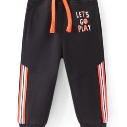 Babyhug Cotton Knit Full Length Lounge Pant With Text Print - Black-picture-12