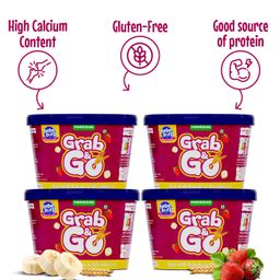 Bebe Burp Travel Pack Grab & Go Ragi with Strawberry & Banana (Pack of 4) 30 g each-24