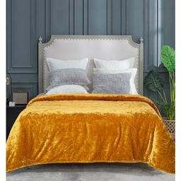 Saral Home light weight Cloudy Mink Silky-Soft Quilt/Blanket all Seasons, Gold. 60x90 Inch-image-98