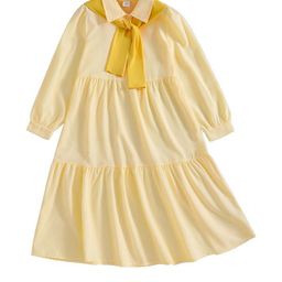 StyleCast x Revolte Girls Striped Printed Shirt Collar Tiered A-Line Midi Dress-picture-38
