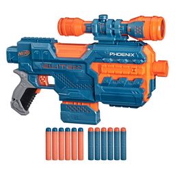 Nerf Elite 2.0 Phoenix CS-6 Motorized Blaster With Darts - Blue & Orange image 2