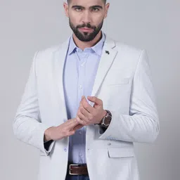 Cantabil Self Design Single Breasted Casual Blazer-image-91
