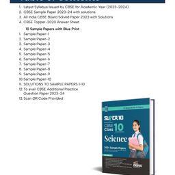 disha publications Super 10 CBSE Class 10 Science 2024 Sample Papers with 2023 Previous Year Solved Papers, CBSE Sample Paper & 2020 Topper Answer Sheet 2nd Edition | Solutions with marking scheme | [Paperback] Disha Experts image 3