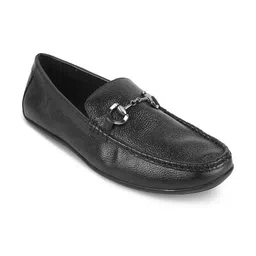 Tresmode Men Leather Slip-On Loafers With Buckles-image-24