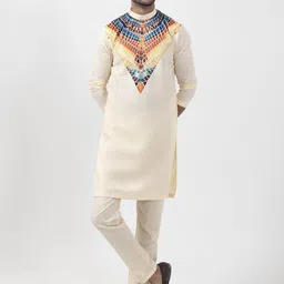 DEVOILER Men Ethnic Motifs Printed Regular Kurta with Pyjamas-48