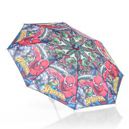 john's umbrellas John's Umbrella  Spiderman Print 2 Fold Straight Umbrella with  Whistle - Multicolor image 5