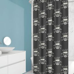 ArtzFolio Black & White Printed Waterproof Shower Curtain-image-59
