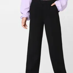 KIDS ONLY Black Solid Trousers-picture-32