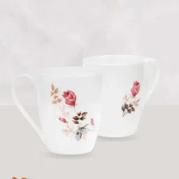 Clay Craft 'Fine' White Ceramic Milk Mug (0.33 L) - Set of 2-image-18
