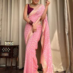 Aldwych Ethnic Motifs Woven Design Zari Banarasi Saree-image-15