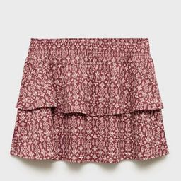 Mango Kids Girls Micro Print Ruffled Skirt-image-46