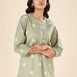 Akkriti by Pantaloons Grey Cotton Printed Tunic-picture-22