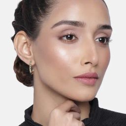 Estele Gold-Plated Half Hoop Earrings for Women/Girls-8