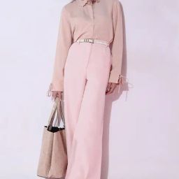 Vero Moda Pink Regular Fit High Rise Pants-image-82