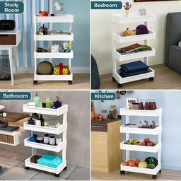 RUBOXA White Regular 4-Layer Drawer Organiser image 3