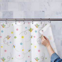 ArtzFolio White & Green Printed Shower Curtains-image-65