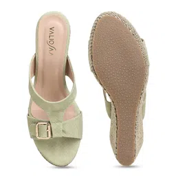 VALIOSAA Open Back Wedge Heels With Buckles image 2