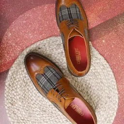 Cobblerz Men's Tan Derby Shoes-picture-29