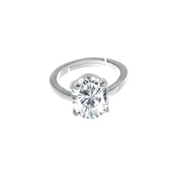 GenZcomplex Silver-Plated Brass Zircon Finger Ring-image-64