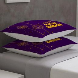 SKYTRENDS Purple & Yellow Geometric Satin Square Cushion Covers-25