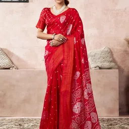 KALINI Bandhani Zari Saree-image-96