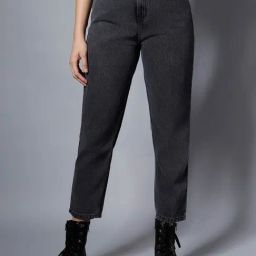 High Star Black Relaxed Fit High Rise Jeans-image-47