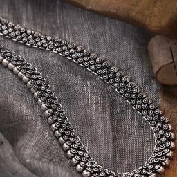 Teejh Aanshi Long Silver Oxidized Necklace-picture-14