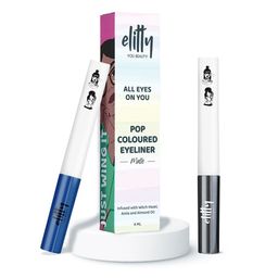 Elitty Set Of 2 Long Lasting & Smudge Proof Eyeliner- 4 ml Each- Black- Dark Blue-48