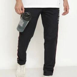 Octave Navy Cotton Regular Fit Trackpants-picture-48