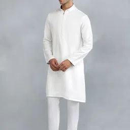 THE KURTA COMPANY Mandarin Collar Straight Kurta-picture-35