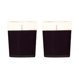 PEEPALCOMM Transparent & Black 2 Pieces Pillar Candle-9