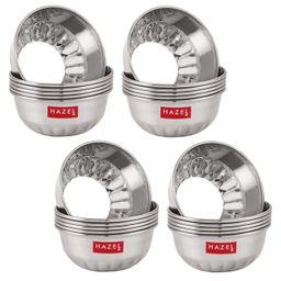 HAZEL Stainless Steel Serving Bowl Wati Dessert Vati Katori Silver - Pack of 24-image-41