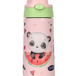 Youp Stainless Steel Insulated Green and Pink Color Unicorn Theme Kids Anti-Dust Sipper Bottle Tinkler - 400 ml-picture-6