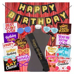 Wobbox Happy Birthday Props Birthday Banner & Sash Happy Birthday Decoration Items Multicolor -Pack Of 29-image-61