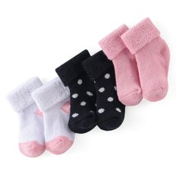 Cute Walk by Babyhug Anti Bacterial Ankle Length Socks Solid Color Pack Of 3- Multicolor-image-23