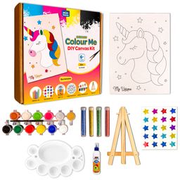 Mini Leaves Colour Me Unicorn DIY Canvas Art Kit 8 x 6 Inch-14
