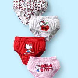 Bodycare Cotton Knit Panties With Hello Kitty Print Pack Of 4 - Multicolour-image-22