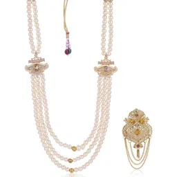 JIYANSHI FASHION Men Gold Jewellery Set-image-99