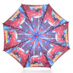 john's umbrellas John's Umbrella  Spiderman Print Straight Umbrella with J Curve Handle - Multicolor image 2