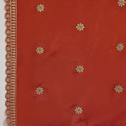 Sangria Vichitra Zari Sequence Work Embroidered Alia Cut Kurta With Trousers & Dupatta image 4