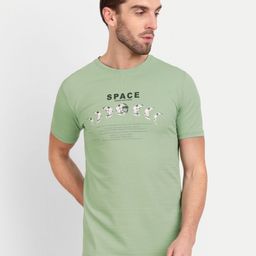 MEGHZ Men Graphic Printed Round Neck Cotton Slim Fit T-shirt-image-83