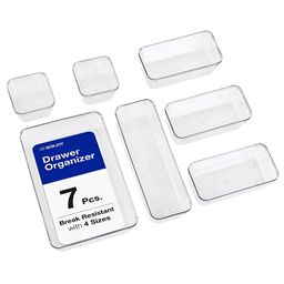 BOXJOY Transparent Set of 6 Water Resistant Makeup Organiser Organisers-image-27